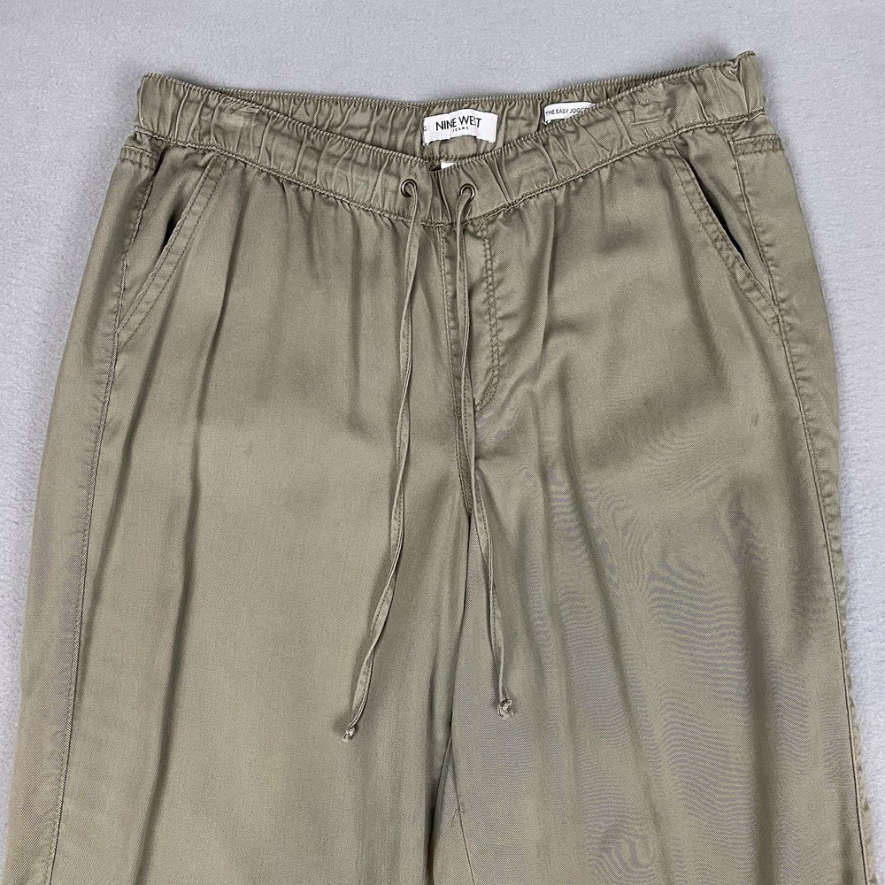Nine West The Easy Jogger Lyocell Drawstring Elastic Pants Womens Medium Olive - Picture 3 of 9